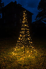 Galaxy LED-Tannenbaum mit Aufstellmast 200 cm blinkend